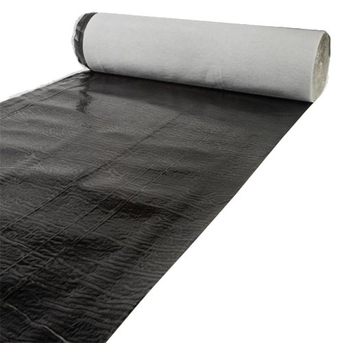 Imagem com um rolo de membrana acústica betuminosa