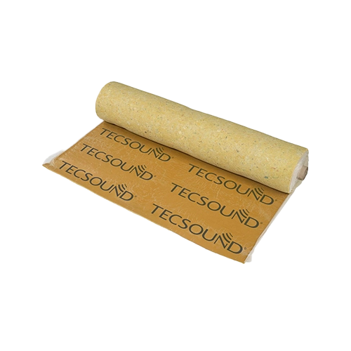 Imagem com um rolo de membrana acústica sintética